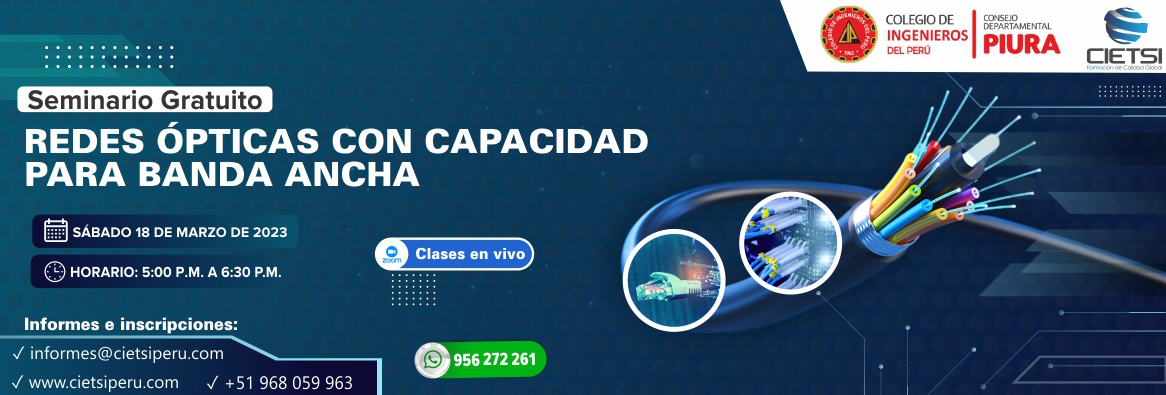 seminario redes Opticas con capacidad para banda ancha 2023